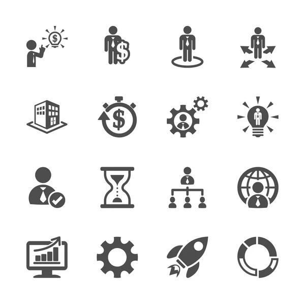 Business and management icon set 4, vector eps10 — Stock Vector