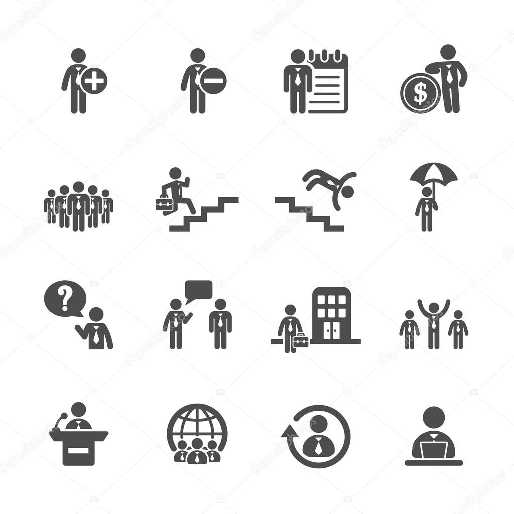 business and human resource management icon set 3, vector eps10