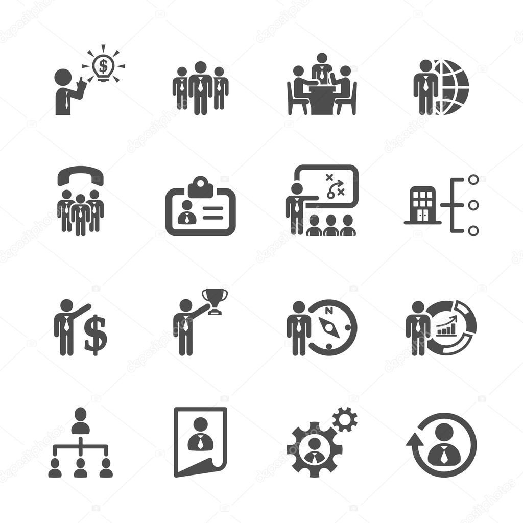 business and human resource management icon set 2, vector eps10