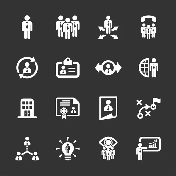 Human Resources pictogrammenset beheer 2, vector eps10 — Stockvector