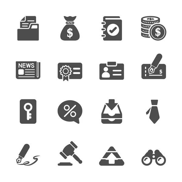 Business and finance icon set, vector eps10 — Stock Vector