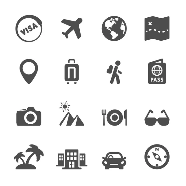 Icono de viaje conjunto 4, vector eps10 — Vector de stock