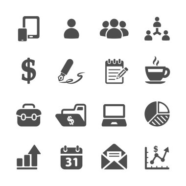 2, vektör eps10 iş kavramı Icon set