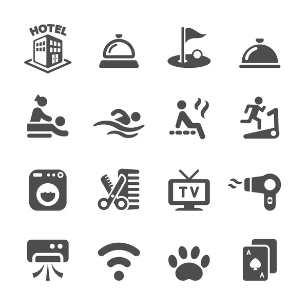 Ensemble d'icônes de service hôtelier 5, vecteur eps10 — Image vectorielle