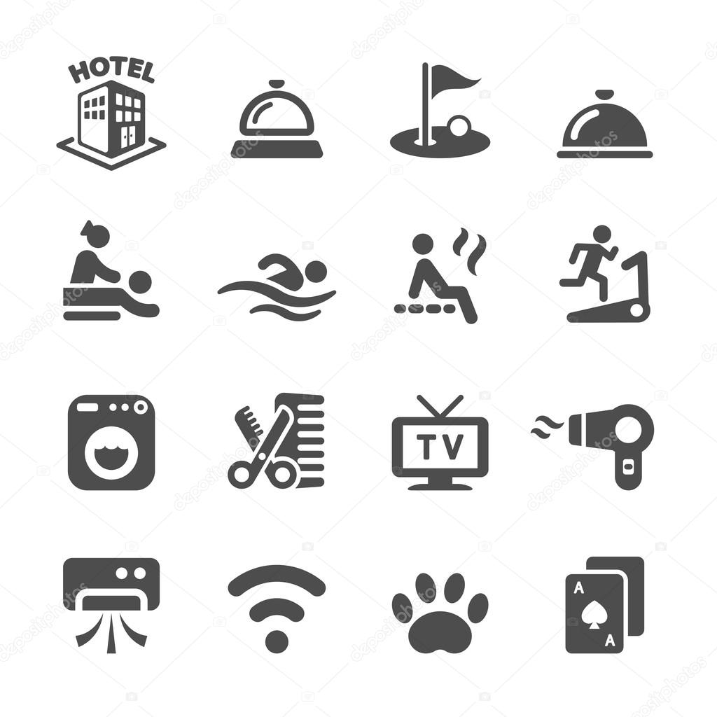 Hotel service icon set 5, vector eps10.