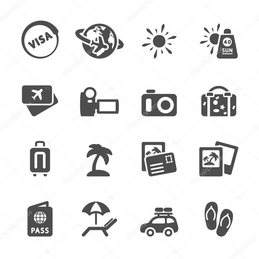 Travel and vacation icon set 4, vector eps10.