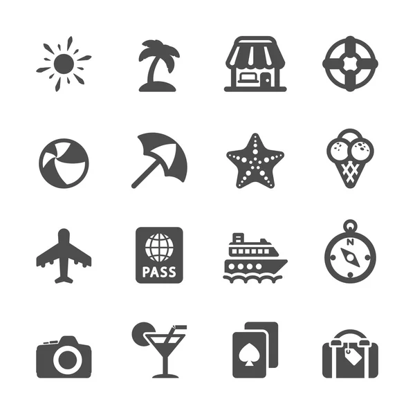 Travel and vacation icon set 7, vector eps10 — Stock Vector