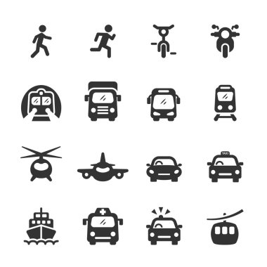 5, vektör eps 10 ulaşım ve araç Icon set