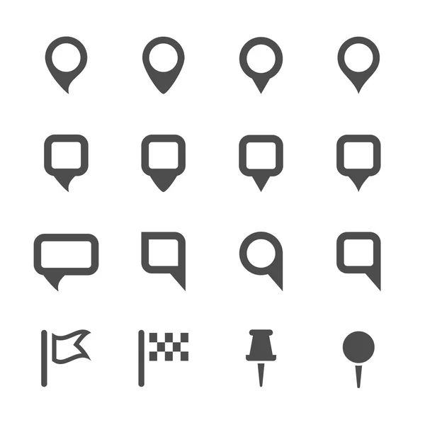 Mapa pin icono conjunto, vector eps10 — Archivo Imágenes Vectoriales