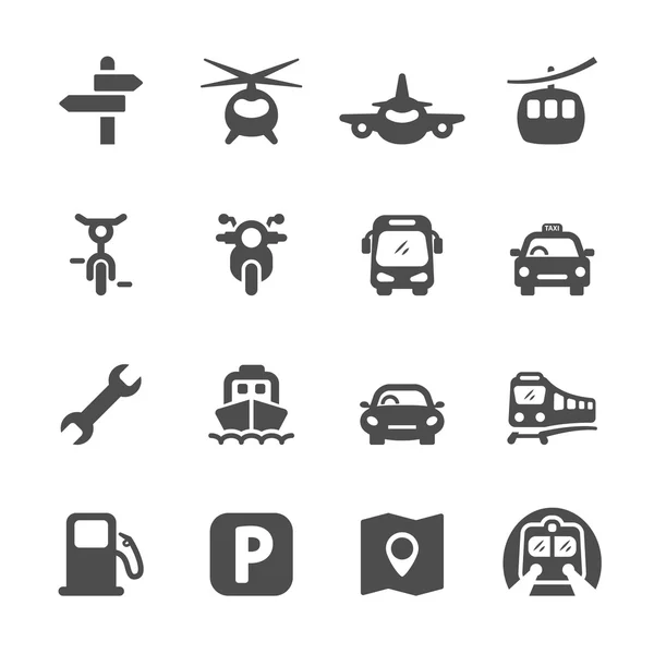 Transportation icon set 2, vector eps 10 — Stock Vector