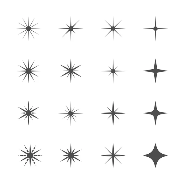 Sparkles icon set, vector eps10 — Stock Vector