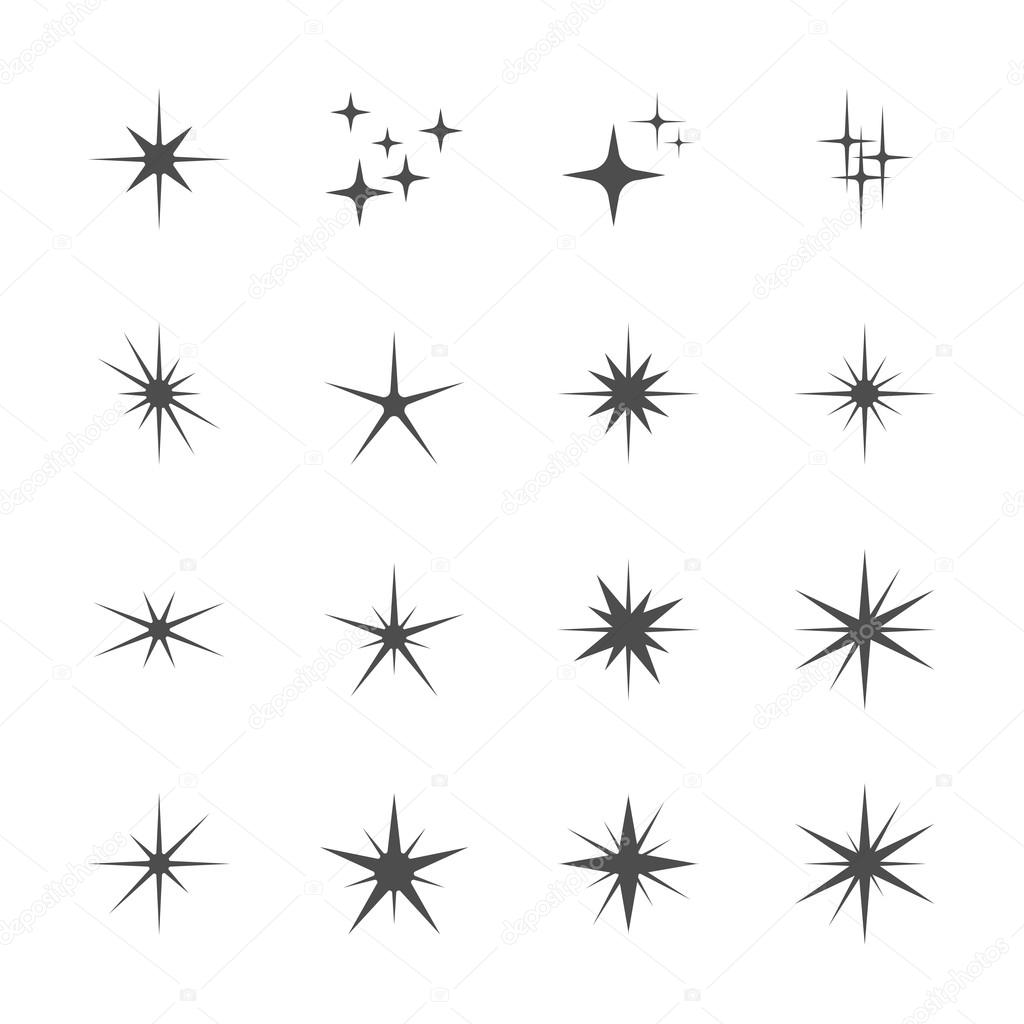 sparkles icon set 3, vector eps10