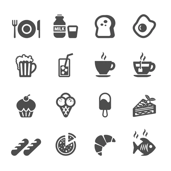 Comida y bebida icono conjunto, vector eps10 — Vector de stock