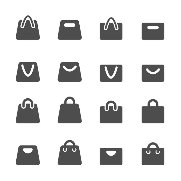 Shopping bag icon set, vector eps10 — Stock Vector