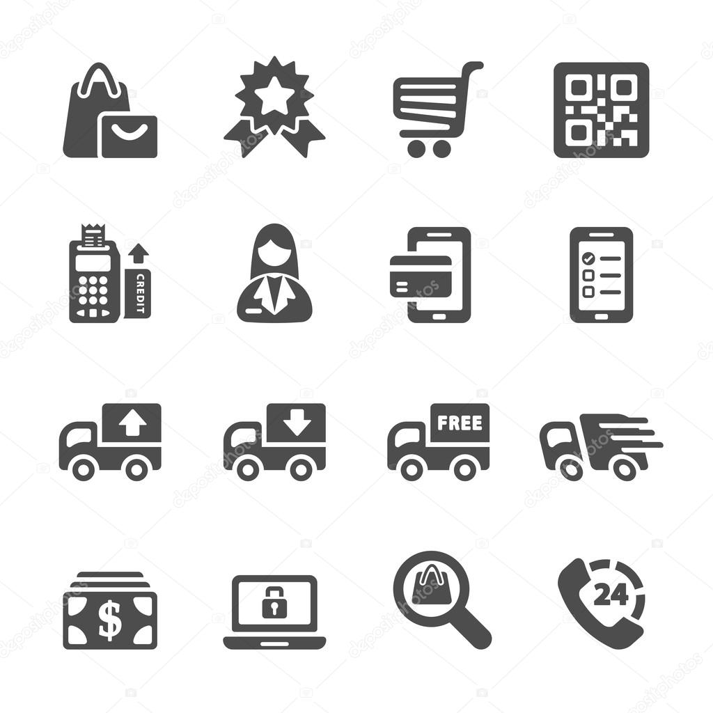Shopping icon set 9, vector eps10.