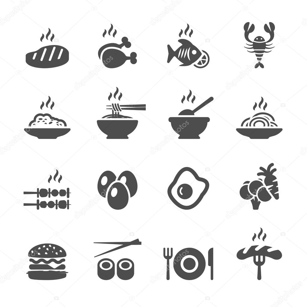 Food icon set, vector eps10.