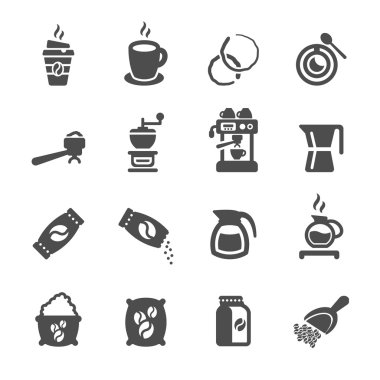 2, vektör eps10 kahve Icon set