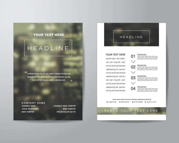 Simple blur background brochure — Stock Vector