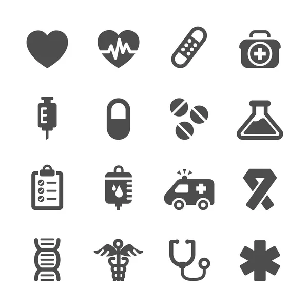 Set di icone mediche, eps10 vettore — Vettoriale Stock