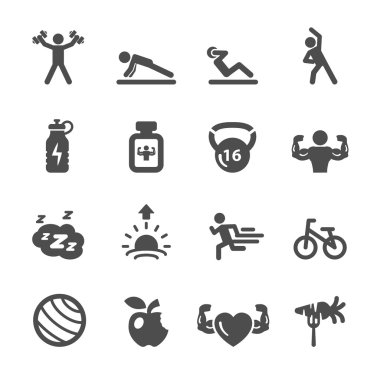 fitness icon set 2, vector eps10