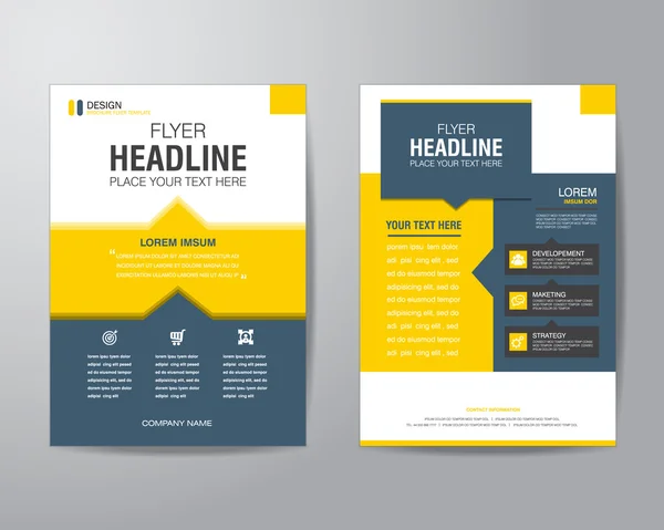 Zakelijke brochure folder ontwerpsjabloon lay-out in A4-formaat, met — Stockvector