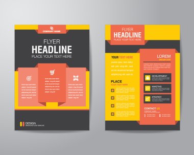 kurumsal broşür ve ilan tasarım düzen şablonu A4 boyutunda ile