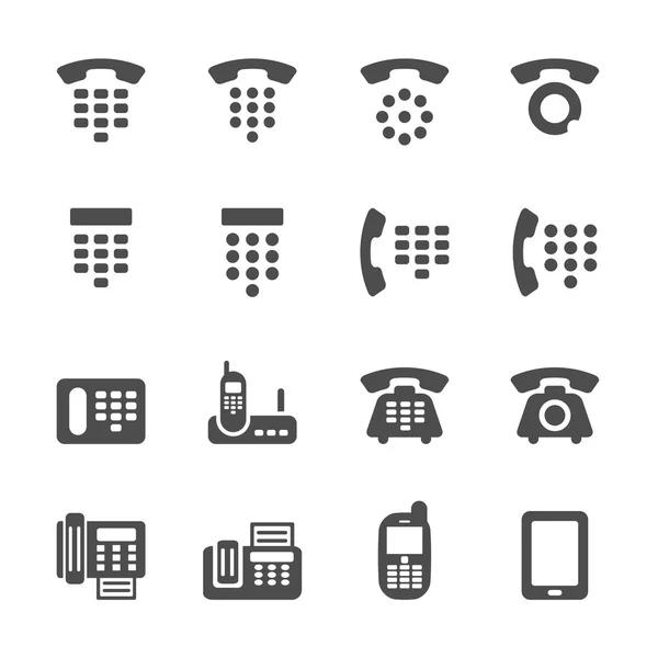 Teléfono y fax icono conjunto, vector eps10 — Vector de stock