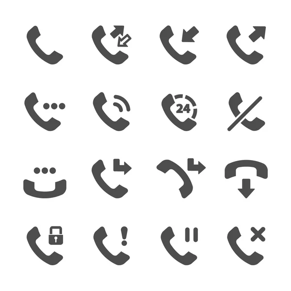 Conjunto de iconos de llamada telefónica, vector eps10 — Archivo Imágenes Vectoriales