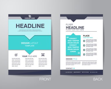 kurumsal broşür ve ilan tasarım düzen şablonu A4 boyutunda ile