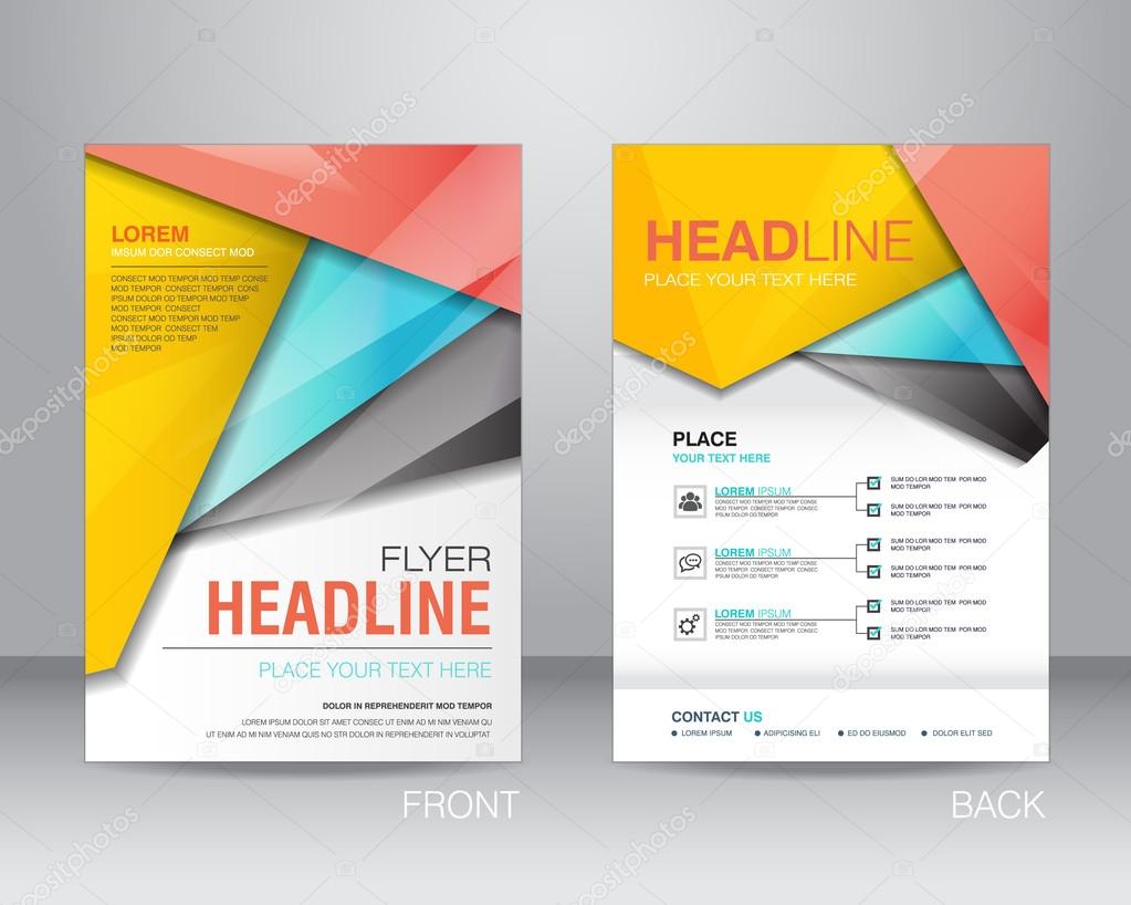 corporate brochure flyer design layout template in A4 size, with