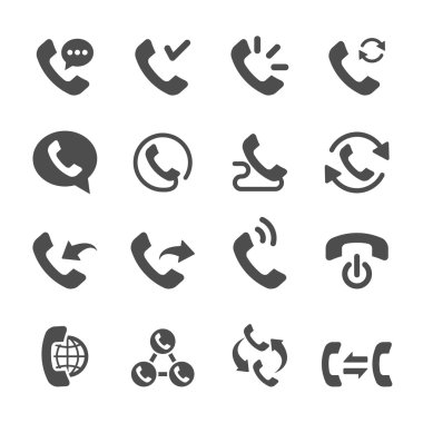 2, vektör eps10 telefon görüşmesi Icon set