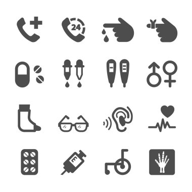 6, vektör eps10 tıp Icon set