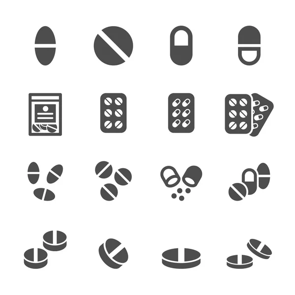 Ensemble d'icônes de pilule, vecteur eps10 — Image vectorielle