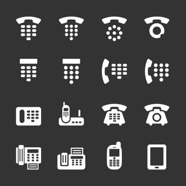 telefon ve Faks simge seti, vektör eps10