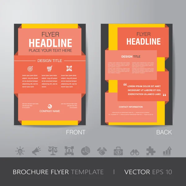 Corporate broschyr flyer design layoutmall i A4 storlek, med — Stock vektor