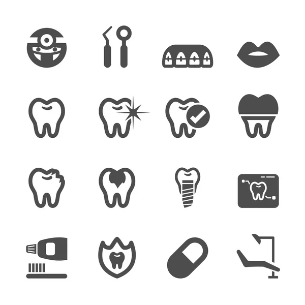 Conjunto de iconos dentales y médicos, vector eps10 — Vector de stock