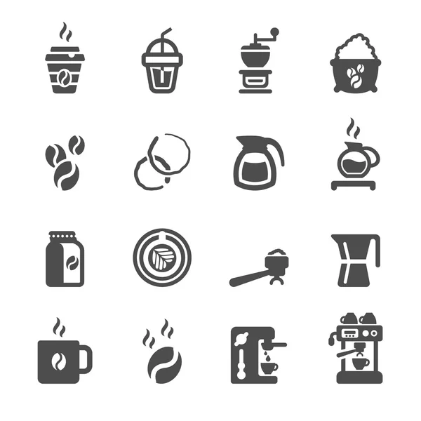 Koffie pictogram instellen, vector eps10 — Stockvector