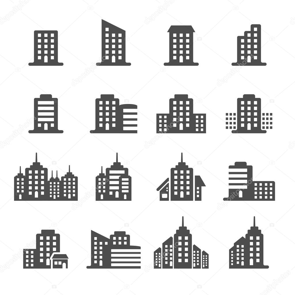 building icon set 6, vector eps10