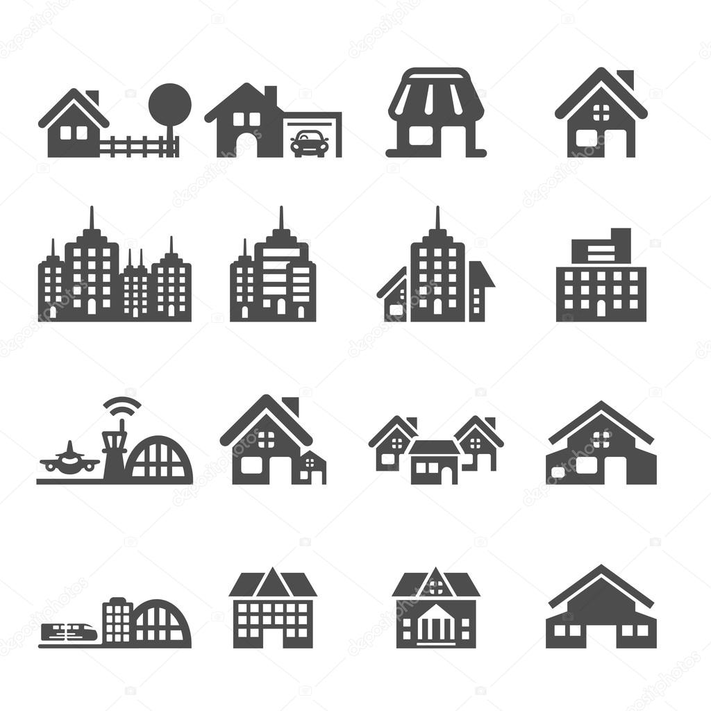 building icon set 5, vector eps10