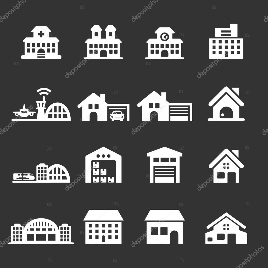 Building icon set 7, vector eps10.
