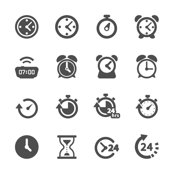 Time and clock icon set, vector eps10 Vector Graphics