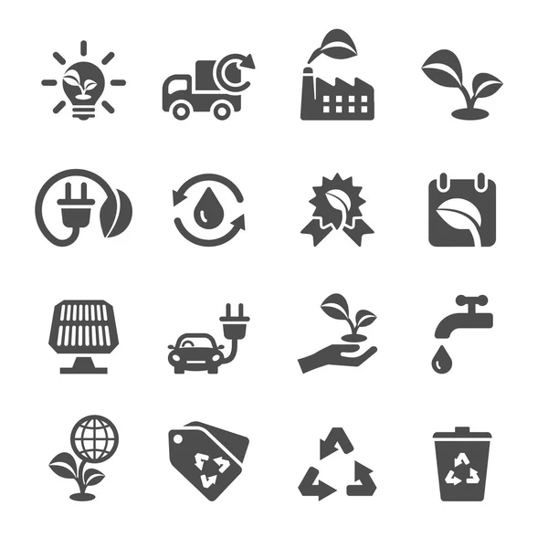 Ecologie pictogrammenset, vector eps10 — Stockvector