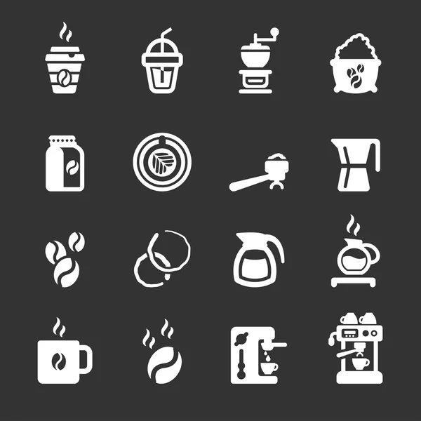 Koffie pictogram instellen, vector eps10 — Stockvector