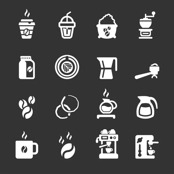 Koffie pictogram instellen, vector eps10 — Stockvector