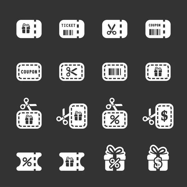 Coupon and discount icon set 3, vector eps10 — Stock Vector