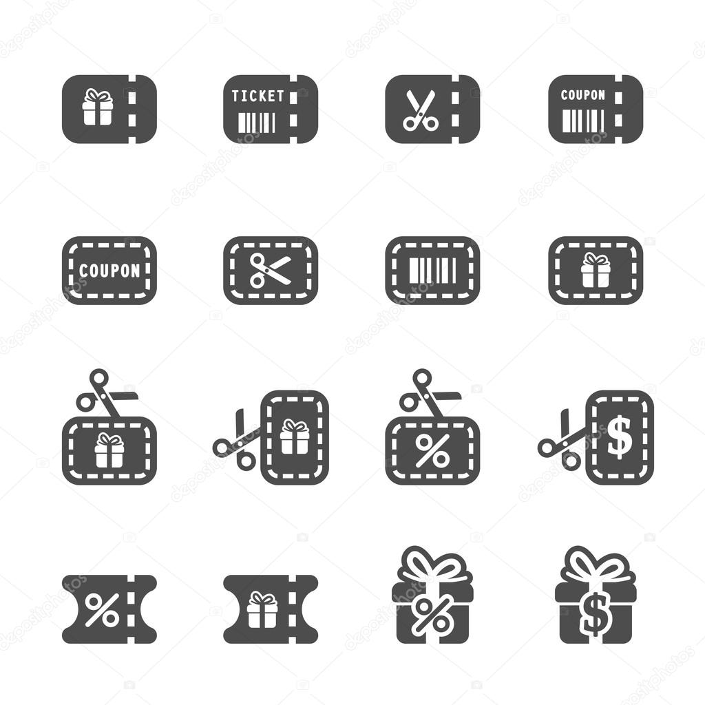 coupon and discount icon set 3, vector eps10
