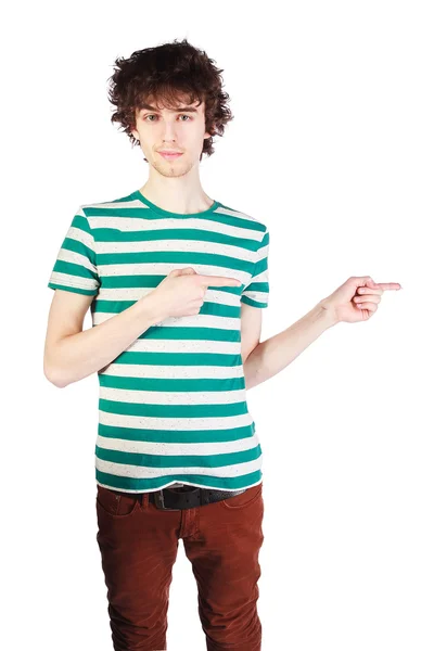 Portrait of boy in striped t-shirt — Stock Photo, Image