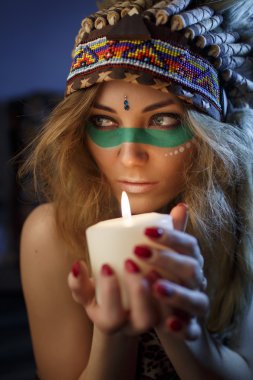 güzel kız portresi yakın çekim