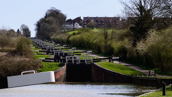 Cerraduras en el Kennet y Avon Canal Wiltshire, Inglaterra — Foto de Stock