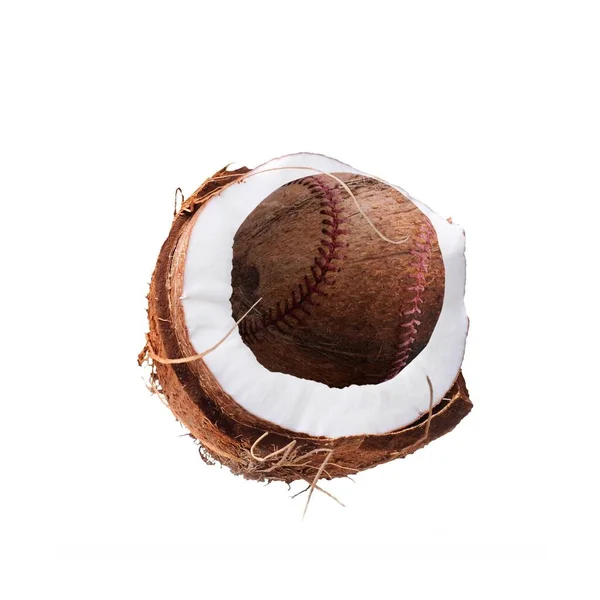 Млечный Кокосовый Бейсбольный Объект — стоковое фото